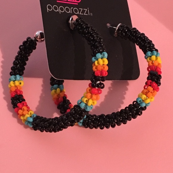 Paparazzi beaded hoops
